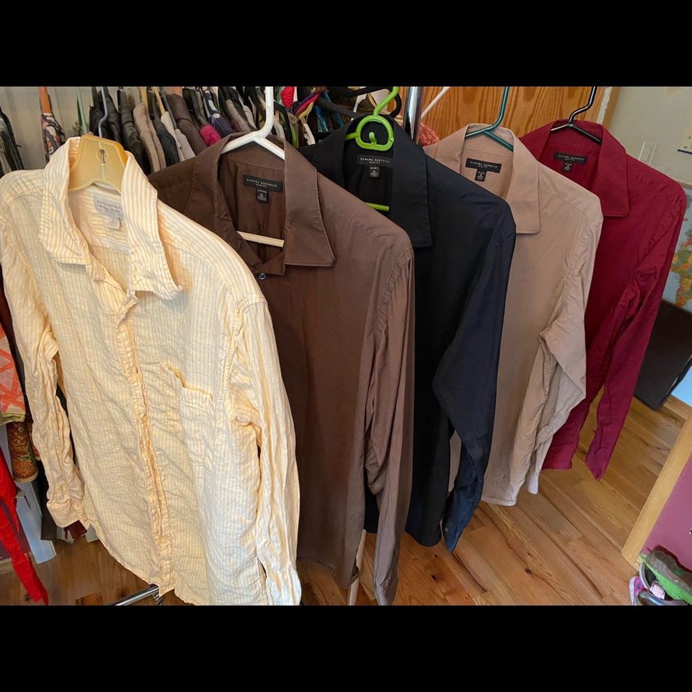 Banana Republic lot of 5 long sleeve mens shirts $69 for all